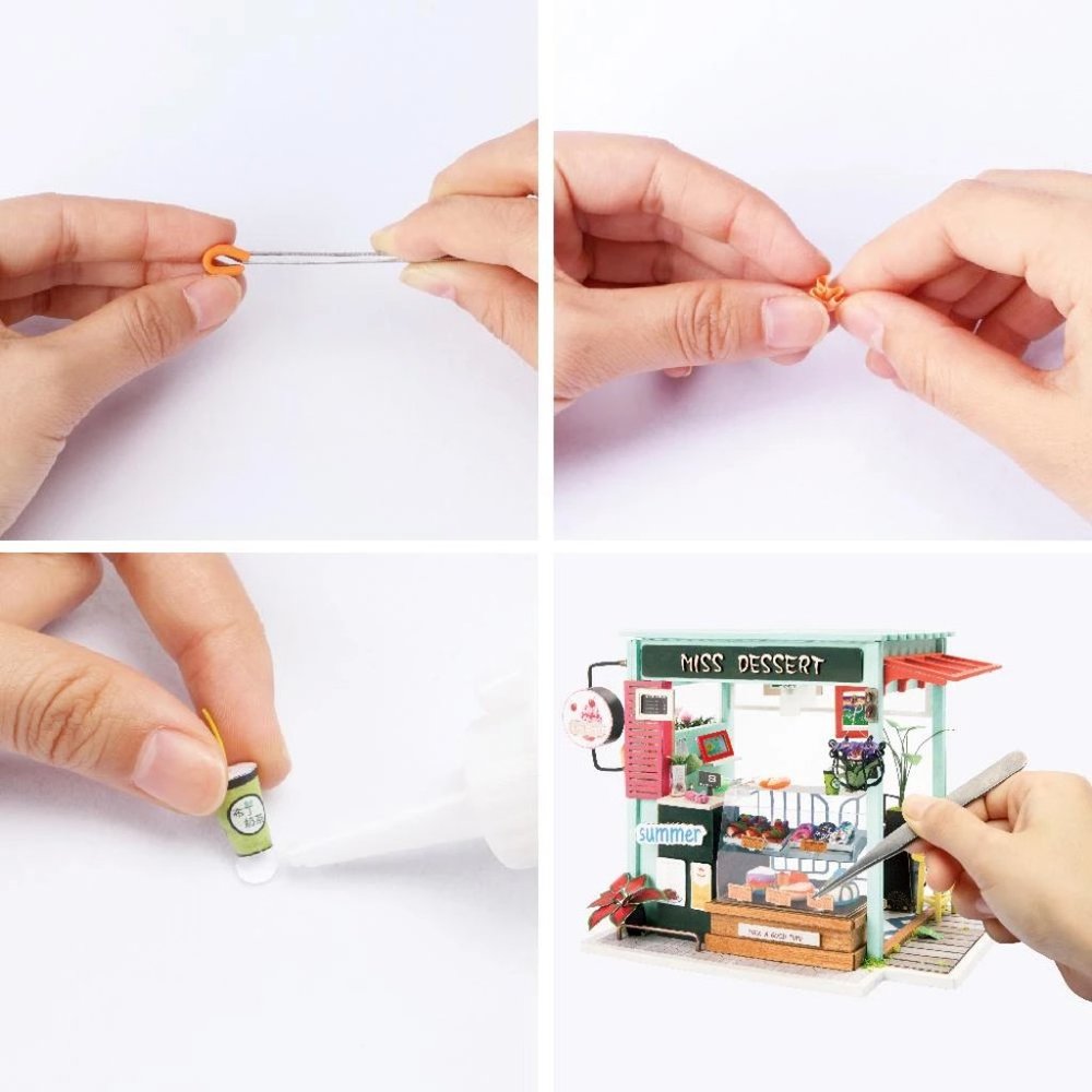 Robotime DIY House Ice Cream Station Furniture Miniature Wooden Dollhouse - Picture 5 of 6